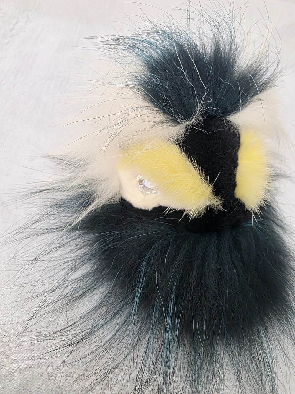 Auth Fendi Fur Monster Pom Bag/Key Charm